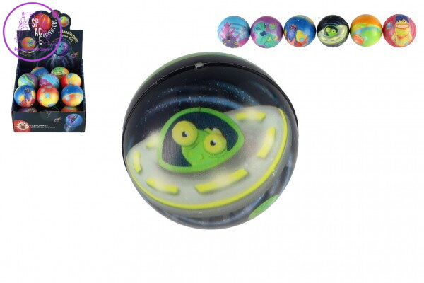 Míček skákací vesmír pěnový 6cm mix barev 18 ks v boxu Míček skákací vesmír pěnový 6cm mix barev 18 ks v boxu