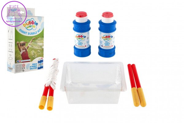 Bublifuk sada - tvoření profesionálních bublin + náplň 350 ml v krabici 15x27x6cm Bublifuk sada - tvoření profesionálních bublin + náplň 350 ml v krabici 15x27x6cm
