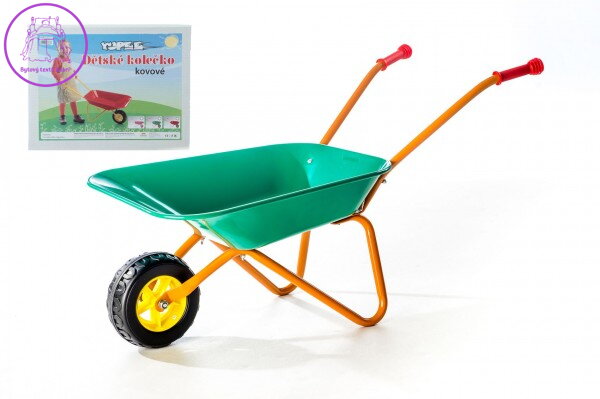 Kolečko plechové Yupee velké zelené 78x40x32cm v krabici Kolečko plechové Yupee velké zelené 78x40x32cm v krabici
