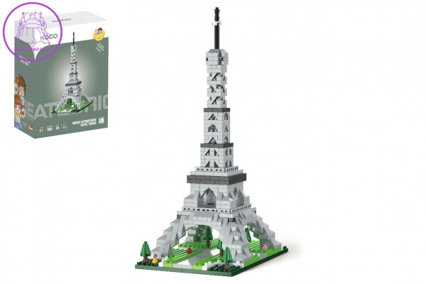 Stavebnice mini KOCO Eiffelova věž plast 538ks v krabičce 13x16,5x7cm Stavebnice mini KOCO Eiffelova věž plast 538ks v krabičce 13x16,5x7cm