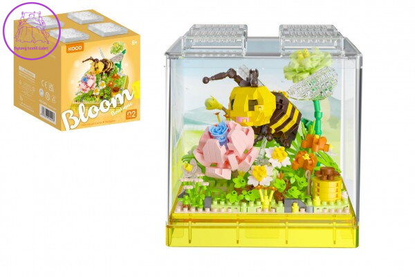 Stavebnice mini KOCO Včelka plast 668ks v krabičce 11x12x11cm Stavebnice mini KOCO Včelka plast 668ks v krabičce 11x12x11cm