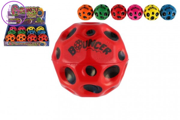 Míček extrémně skákací meteorit pěna 6cm 6 barev 12ks v boxu Míček extrémně skákací meteorit pěna 6cm 6 barev 12ks v boxu