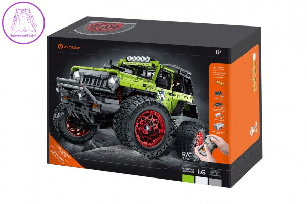 Stavebnice iM.MASTER terénní auto RC skládací plast 2,4GHz 2121dílků dob. pack+bat. v krab. 42x30cm