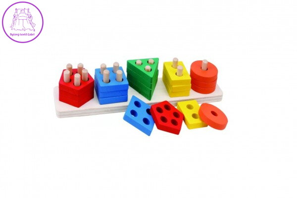 Skládačka věž dřevo 29,5cm v krabičce 7x30,5x6cm Skládačka věž dřevo 29,5cm v krabičce 7x30,5x6cm