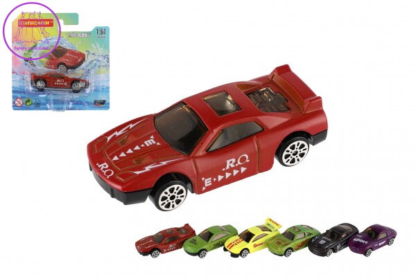 Auto měnící barvu kov/plast 7cm na volný chod 6 druhů na kartě Auto měnící barvu kov/plast 7cm na volný chod 6 druhů na kartě