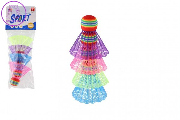 Míčky/Košíčky na badminton barevné 4ks plast v sáčku 10,5x27x5cm Míčky/Košíčky na badminton barevné 4ks plast v sáčku 10,5x27x5cm
