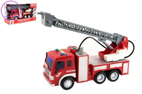 Auto hasiči stříkací vodu 30cm plast na setrvačník na bat. se zvukem se světlem v krabici 32x18x12cm Auto hasiči stříkací vodu 30cm plast na setrvačník na bat. se zvukem se světlem v krabici 32x18x12cm