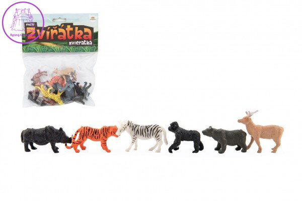 Zvířátka mini safari ZOO plast 5-6cm 12ks v sáčku Zvířátka mini safari ZOO plast 5-6cm 12ks v sáčku