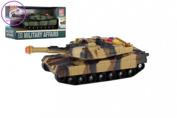 Tank plast 17cm na setrvačník na baterie se světlem se zvukem 2 barvy v krabici 20x11x9cm Tank plast 17cm na setrvačník na baterie se světlem se zvukem 2 barvy v krabici 20x11x9cm