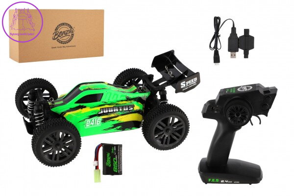 Auto RC Buggy Bonzai Jubatus terénní 30cm plast zelené  2,4GHz na bat.+2xdob. pack v krab. 40x14x21