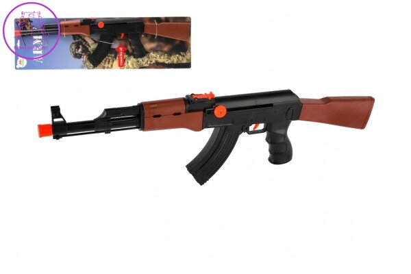 Pistole samopal ARMY plast 52cm na natažení na kartě 15,5x53x3cm Pistole samopal ARMY plast 52cm na natažení na kartě 15,5x53x3cm