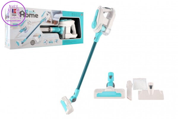 Vysavač plast 18cm na baterie se zvukem v krabici 54x23x9cm