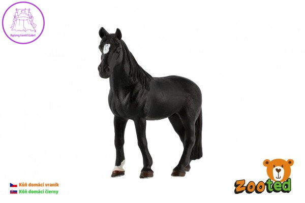 Kůň domácí vraník zooted plast 13cm v sáčku Kůň domácí vraník zooted plast 13cm v sáčku
