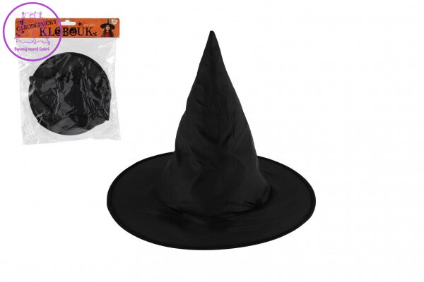 Klobouk čarodějnický skládací dětský 32cm v sáčku karneval Klobouk čarodějnický skládací dětský 32cm v sáčku karneval