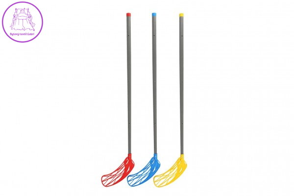 Hokejka florbalová pro praváky hliník/plast 115 cm 3 barvy v sáčku