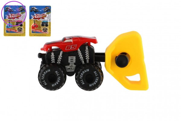 Auto mini vystřelovací plast 4cm 3 barvy na kartě Auto mini vystřelovací plast 4cm 3 barvy na kartě