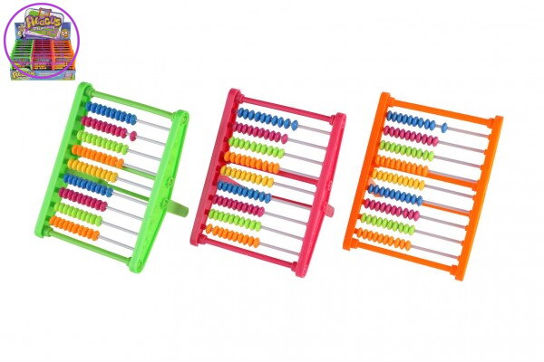 Počítadlo 90 kuliček plast 11x15cm 3 barvy 24ks v boxu Počítadlo 90 kuliček plast 11x15cm 3 barvy 24ks v boxu