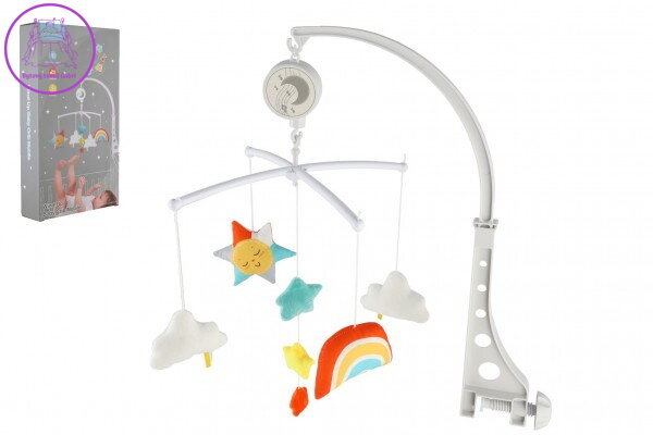 Kolotoč nad postýlku plast/látka s natahovacím hrajícím strojkem v krabici 19x33x5,5cm 6m+ Kolotoč nad postýlku plast/látka s natahovacím hrajícím strojkem v krabici 19x33x5,5cm 6m+