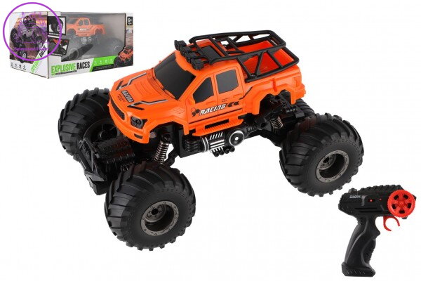 Auto RC pick up Off road terénní plast 23cm 2,4GHZ na baterie se světlem oranžový v krab. 30x15x19cm Auto RC pick up Off road terénní plast 23cm 2,4GHZ na baterie se světlem oranžový v krab. 30x15x19cm