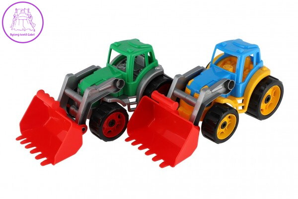 Traktor/nakladač/bagr se lžící plast na volný chod 2 barvy 17x37x17cm 12m+ Traktor/nakladač/bagr se lžící plast na volný chod 2 barvy 17x37x17cm 12m+