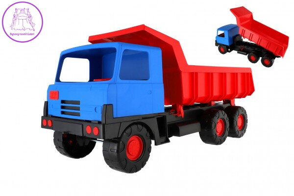 Auto Tatra 815 korba červená kabina modrá plast 75cm Auto Tatra 815 korba červená kabina modrá plast 75cm