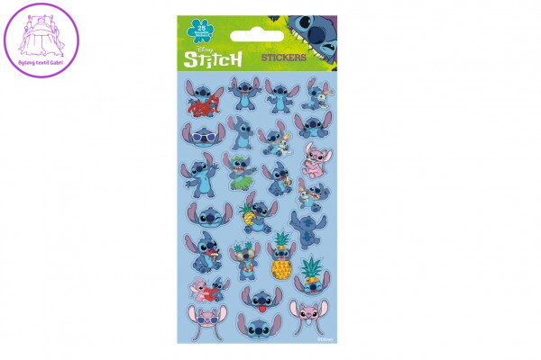 Samolepky Lilo a Stitch modré 25ks ve fólii