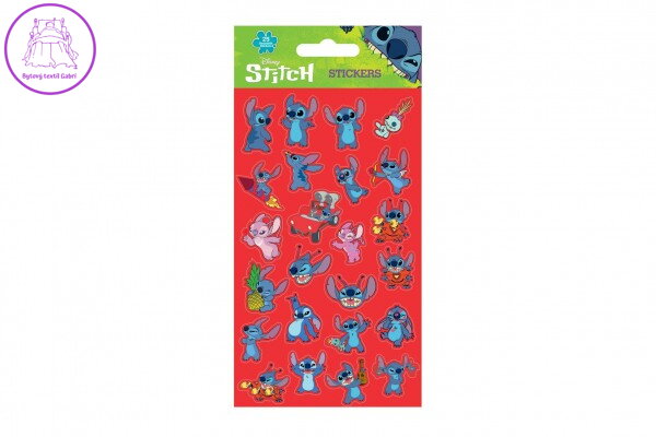 Samolepky Lilo a Stitch červené 25ks ve fólii