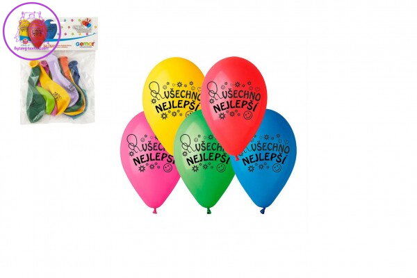Balonek /Balonky nafukovací 10'' průměr 26cm Všechno nejlepší 10ks v sáčku Balonek /Balonky nafukovací 10'' průměr 26cm Všechno nejlepší 10ks v sáčku