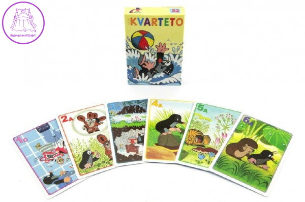 Kvarteto Krtek 1 společenská hra - karty v papírové krabičce 6x9cm Kvarteto Krtek 1 společenská hra - karty v papírové krabičce 6x9cm