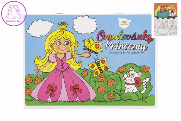 Omalovánky Princezny 21x15cm 8 listů A5 Omalovánky Princezny 21x15cm 8 listů A5