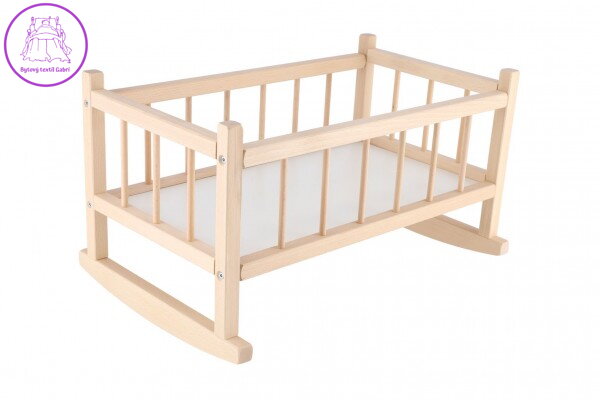 Kolébka pro panenky dřevo 49x28x27cm v sáčku Kolébka pro panenky dřevo 49x28x27cm v sáčku