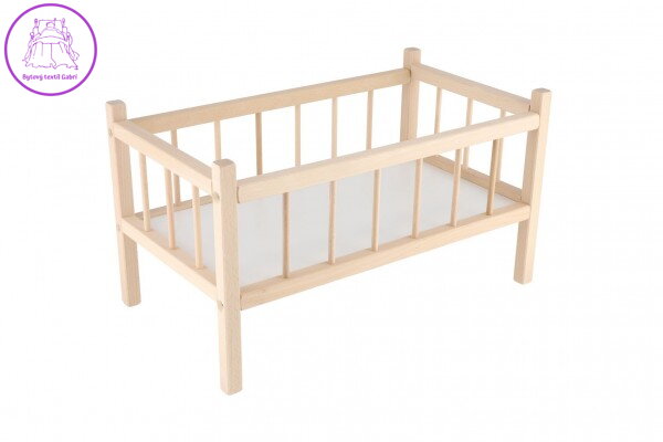 Postýlka pro panenky dřevo 49x28x28cm v sáčku