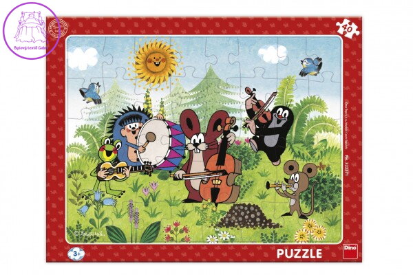 Puzzle deskové Krtek a kapela 29x37cm 40 dílků ve fólii