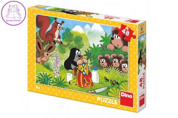 Puzzle Krtek a svačina 48 dílků 26x18cm v krabici 27x19x4cm