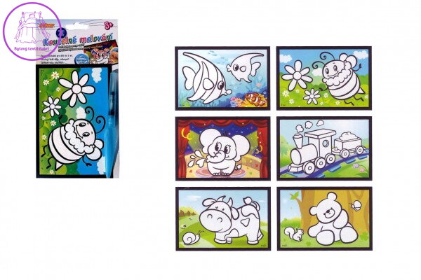 Kouzelné malování vodou asst 6 druhů na kartě 11x21cm 18ks v boxu Kouzelné malování vodou asst 6 druhů na kartě 11x21cm 18ks v boxu