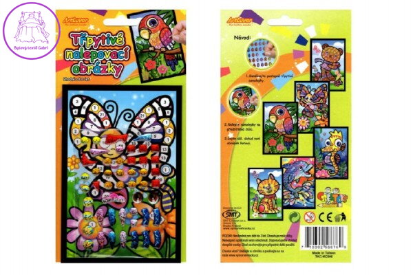 Třpytivý nalepovací obrázek 15x10cm asst v sáčku 48 ks v boxu Třpytivý nalepovací obrázek 15x10cm asst v sáčku 48 ks v boxu