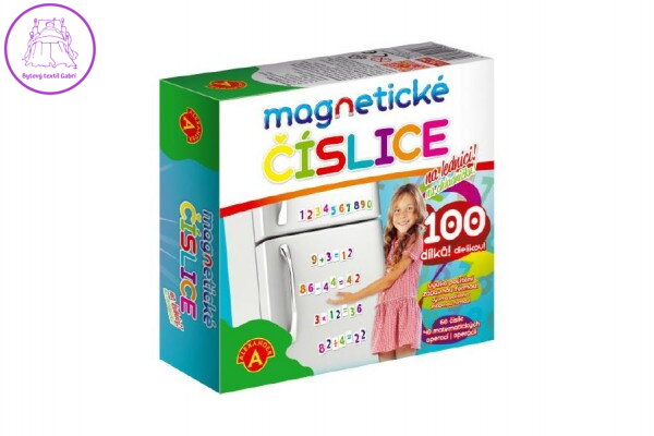 Magnetické číslice na lednici 100 dílků v krabici 19x18x5cm Magnetické číslice na lednici 100 dílků v krabici 19x18x5cm