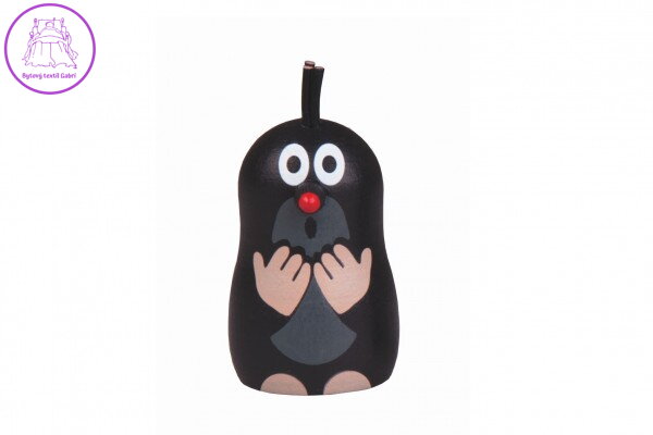 Krtek magnet udivený dřevo 5cm v sáčku Krtek magnet udivený dřevo 5cm v sáčku