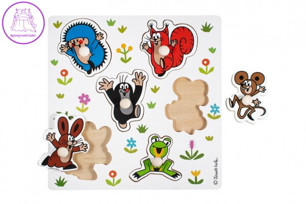 Puzzle/Vkládačka deskové Krtek dřevo 22,5x22,5cm ve fólii 18m+ Puzzle/Vkládačka deskové Krtek dřevo 22,5x22,5cm ve fólii 18m+