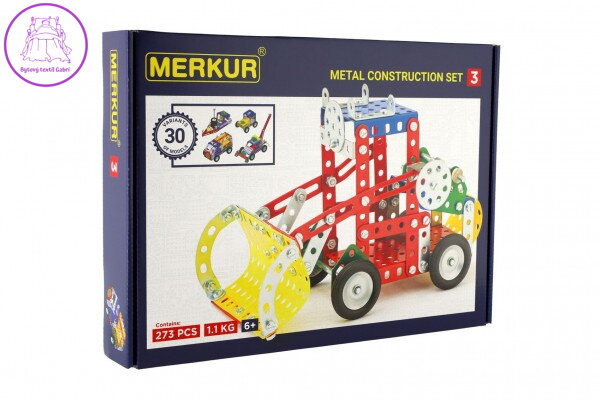 Stavebnice MERKUR 3 30 modelů 307ks v krabici 36x26,5x5,5cm Stavebnice MERKUR 3 30 modelů 307ks v krabici 36x26,5x5,5cm