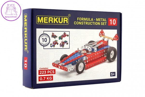 Stavebnice MERKUR 010 Formule 10 modelů 223ks v krabici 26x18x5cm Stavebnice MERKUR 010 Formule 10 modelů 223ks v krabici 26x18x5cm