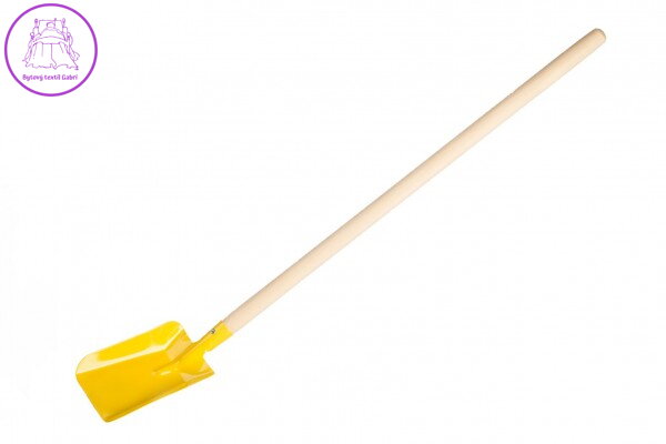 Lopata/Lopatka žlutá s násadou kov/dřevo 80cm nářadí