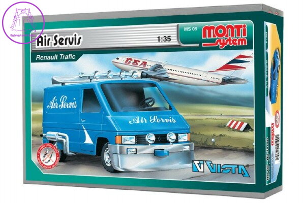 Stavebnice Monti System MS 05 Air Servis Renault Trafic 1:35 v krabici 22x15x6cm Stavebnice Monti System MS 05 Air Servis Renault Trafic 1:35 v krabici 22x15x6cm