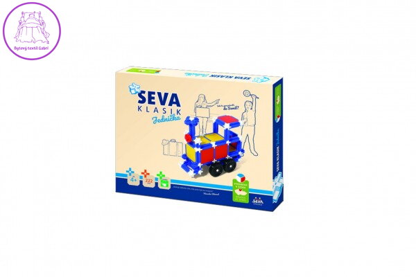 Stavebnice SEVA KLASIK Jednička plast 222ks v krabici 34,5x29x4cm Stavebnice SEVA KLASIK Jednička plast 222ks v krabici 34,5x29x4cm