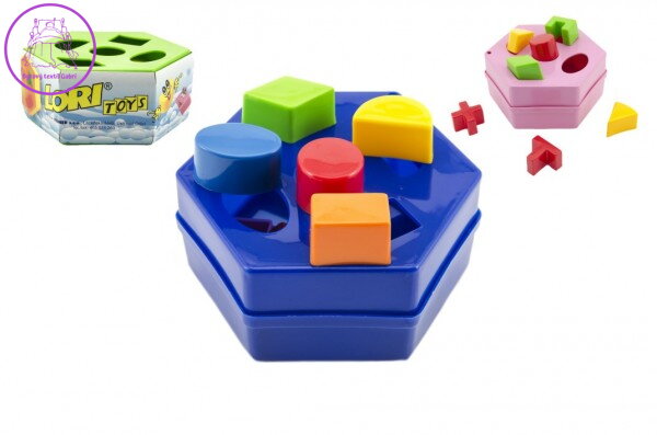 Vkládačka šestihran plast 16x6cm 12m+ Vkládačka šestihran plast 16x6cm 12m+