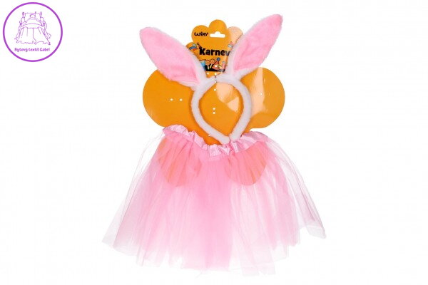 Kostým karnevalový zajíček růžový v sáčku karneval Kostým karnevalový zajíček růžový v sáčku karneval