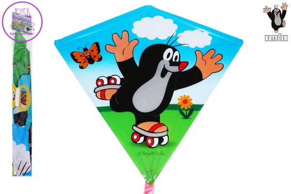 Drak létající Krtek na bruslích plast 68x73cm v sáčku 36ks v boxu Drak létající Krtek na bruslích plast 68x73cm v sáčku 36ks v boxu