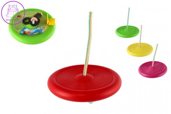 Houpačka Jojo kruh na zavěšení průměr 27cm nosnost 50kg 3 barvy v síťce Houpačka Jojo kruh na zavěšení průměr 27cm nosnost 50kg 3 barvy v síťce