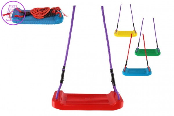 Houpačka/Houpací prkénko plast 43x17cm nosnost 25kg 4 barvy v síťce Houpačka/Houpací prkénko plast 43x17cm nosnost 25kg 4 barvy v síťce