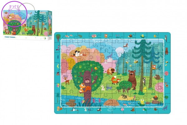 Puzzle Přátelé z lesa 45x31cm 80 dílků v krabici 25x16x6,5cm Puzzle Přátelé z lesa 45x31cm 80 dílků v krabici 25x16x6,5cm